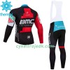 Cykeltøj Langærmet Vinter + Bib Cykelbukser 2018 BMC Racing Team N001